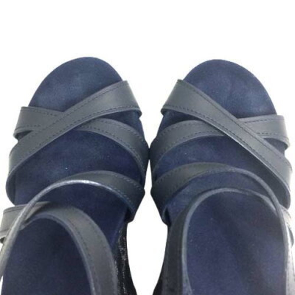Louis Vuitton Sandals Wedge Denim Ocean Mules - Picture 8 of 9